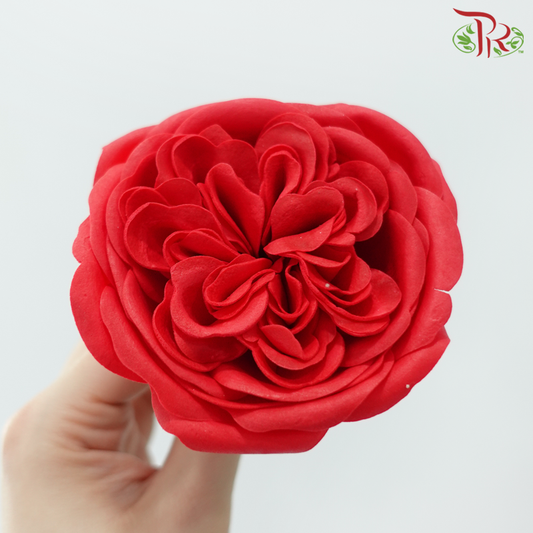 8 Blooms Austen Rose Soap Flower - Red (FBA088)-Red-Pudu Ria Florist-prflorist.com.my