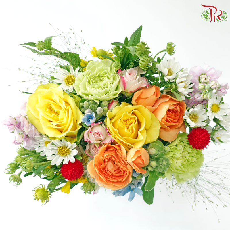Signature Weekly Flower Bunch - Rainbow Bloom Symphony (Medium Bunch)