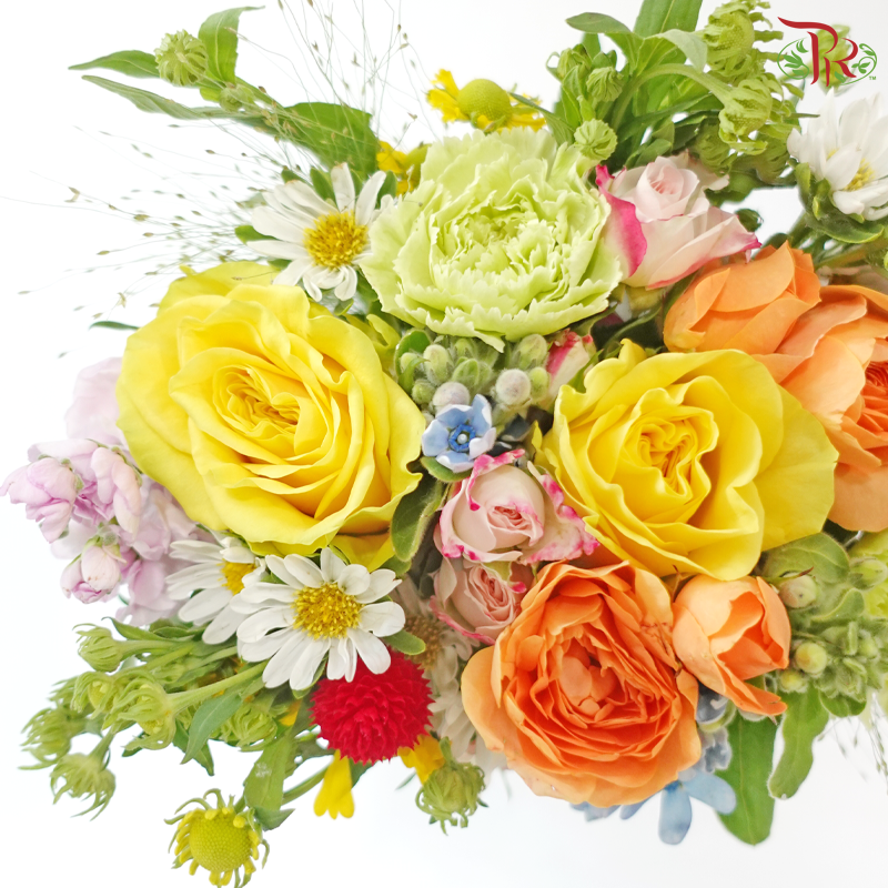 Signature Weekly Flower Bunch - Rainbow Bloom Symphony (Medium Bunch)