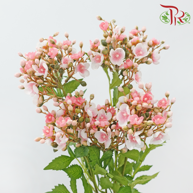 80cm - Artificial Apple Blossom Spray - Pink (2 Stems)