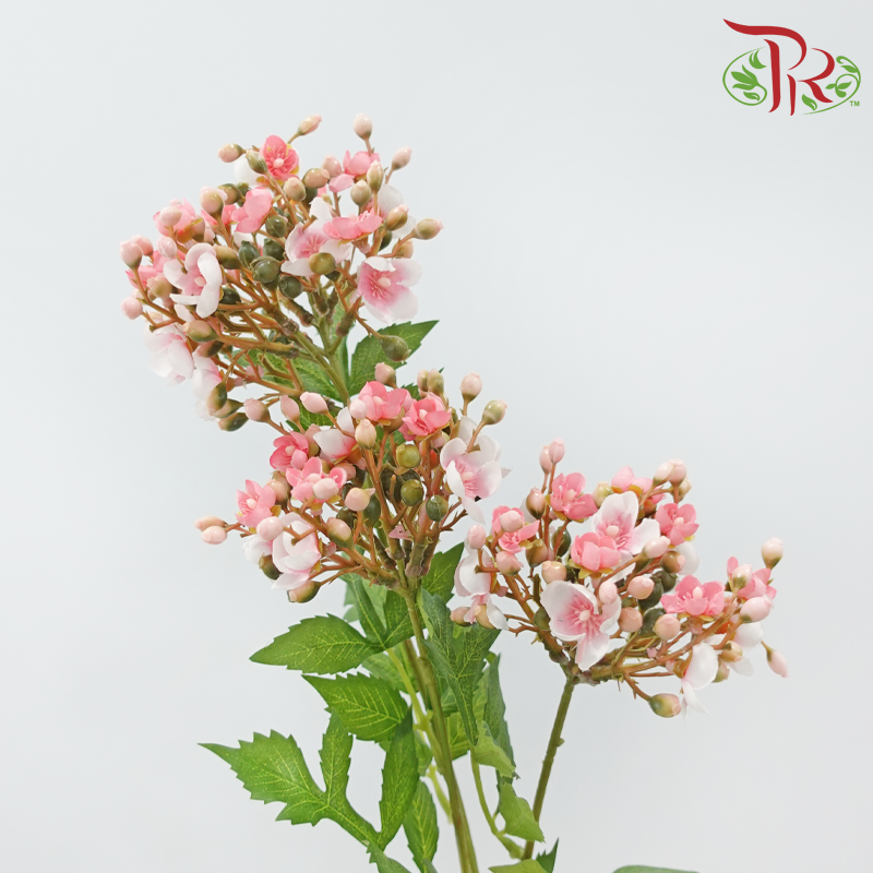 80cm - Artificial Apple Blossom Spray - Pink (2 Stems)