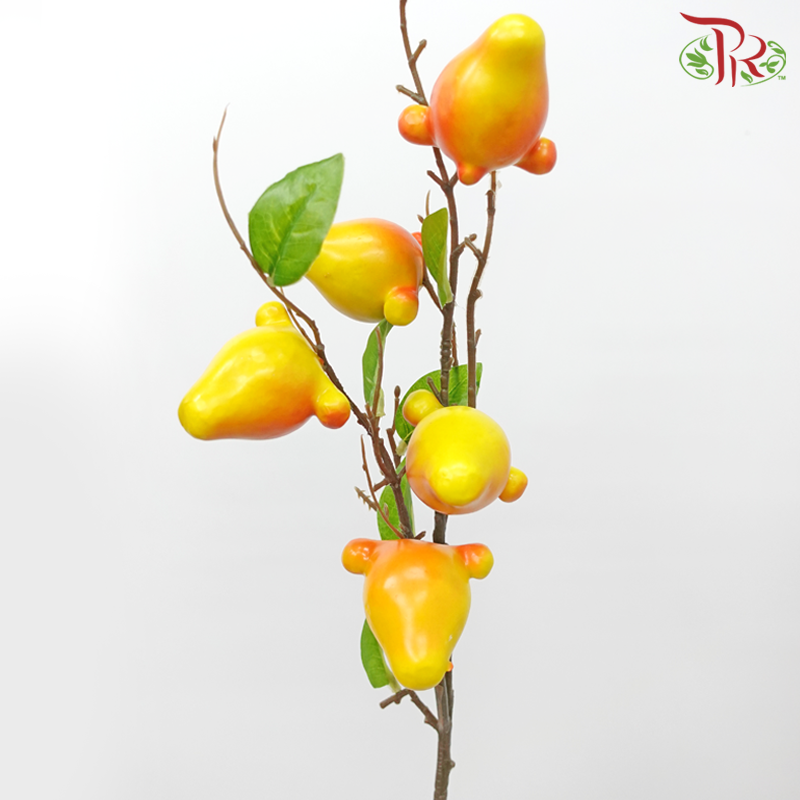 80cm - Artificial Fox Face Spray - Yellow (2 Stems)-Yellow-Pudu Ria Florist-prflorist.com.my