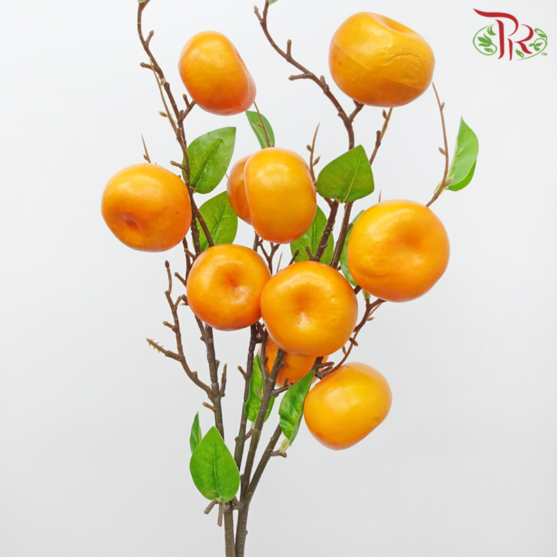 80cm - Artificial Tangerine Spray (2 Stems)-Pudu Ria Florist-prflorist.com.my