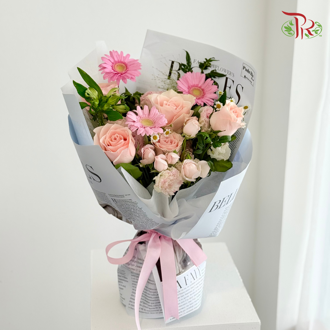 Signature Weekly Flower Bunch - Peachy Pink Sunshine (Big Bunch)