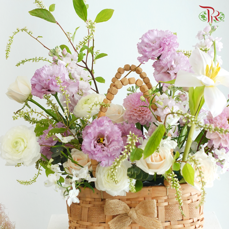 Lilac Poetry Garden Flower Basket
