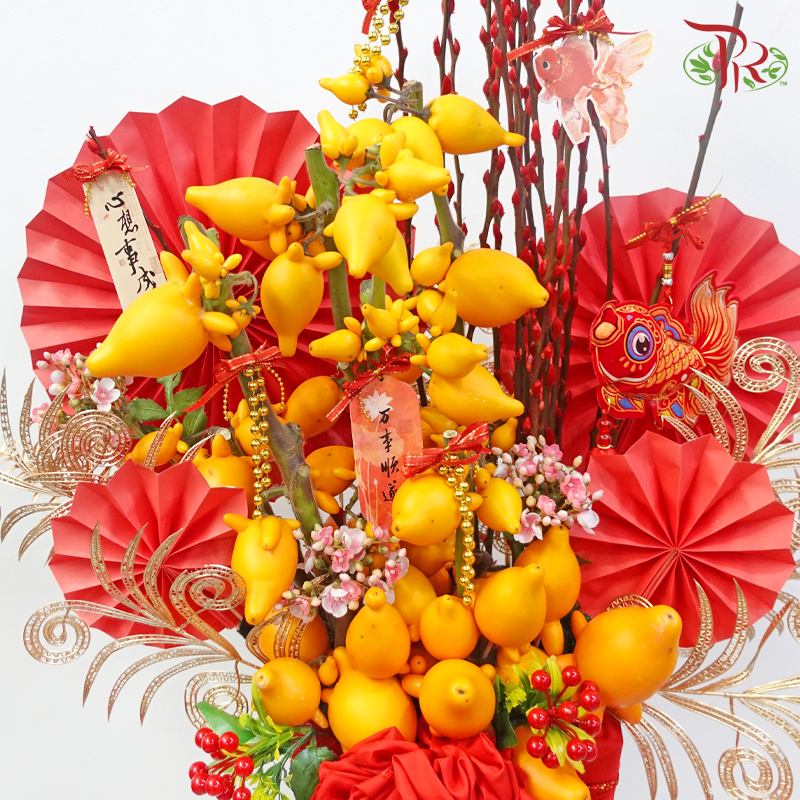 Luxuriant Solanum Prosperity《蛇年之繁盛五代果》 (Random Choose Pussy Willow Colour, Floral Design & CNY Ornaments)