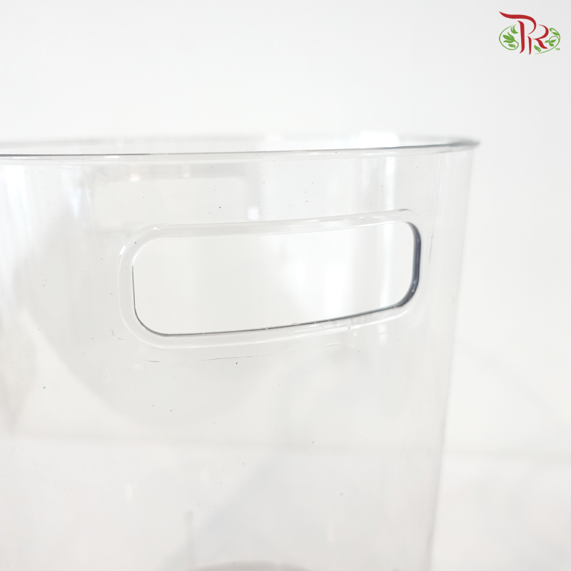 Acrylic Round Container With Handle Hole (With Size Options)