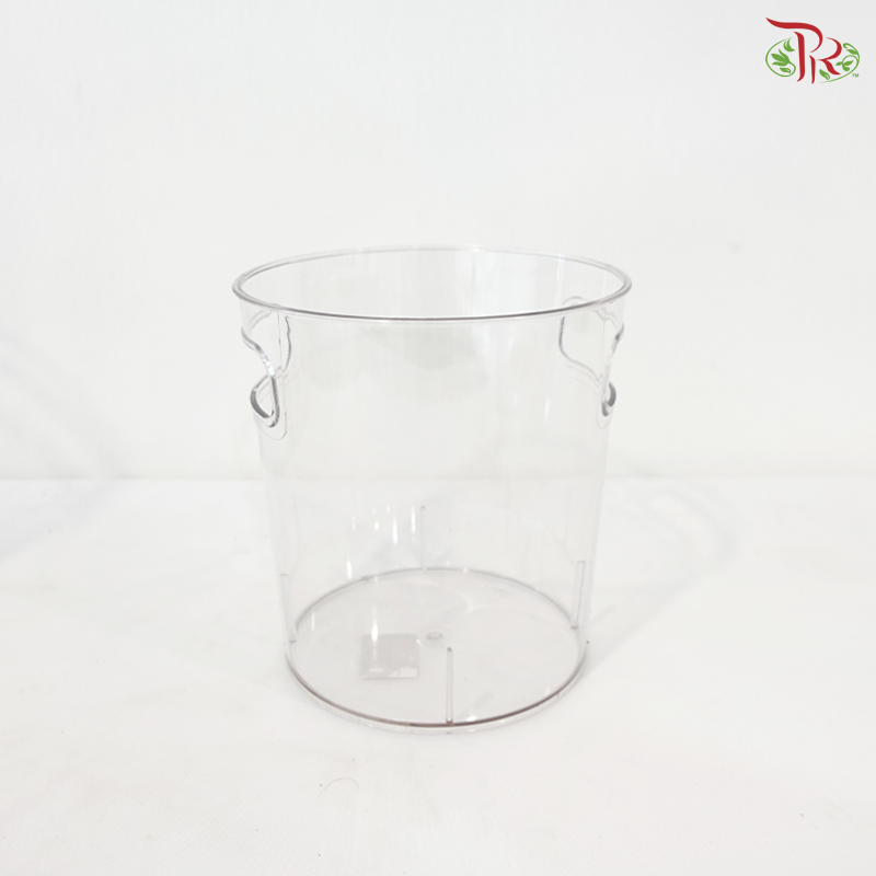 Acrylic Round Container With Handle Hole (With Size Options)