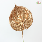 Artificial Anthurium Spray Gold (5 Stems)