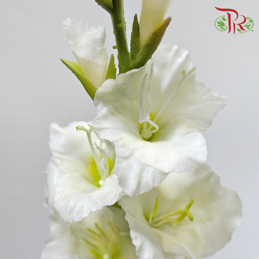 Artificial Gladiolus - White (Per Stem)