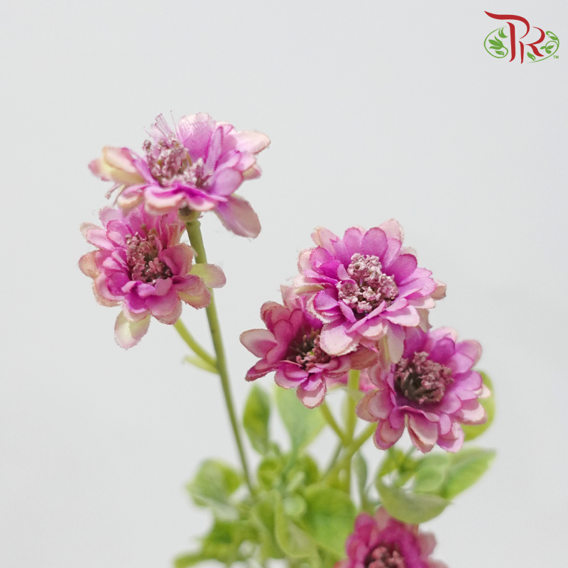 Artificial Mini Pom Pom - Purple (2 Stems)