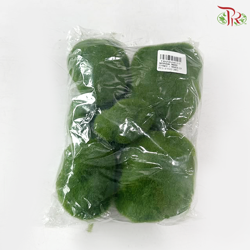 Artificial Moss Stones - Mixed (12 PCS)