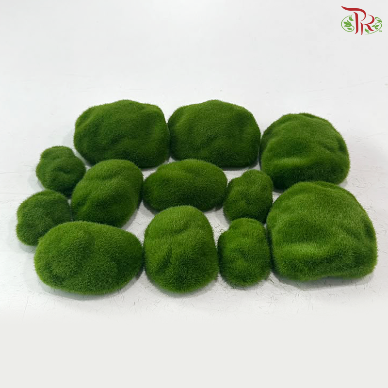Artificial Moss Stones - Mixed (12 PCS)