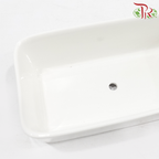 B-SCF - White Rectangular Pot