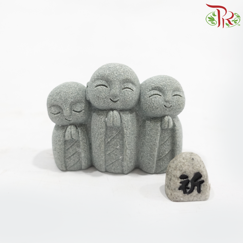 107F Big Zen Miniature - Three Zen Buddha《岩的地藏》(Per Unit)