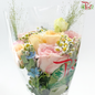 Signature Weekly Flower Bunch - Blushing Sunrise (Rose, Eustoma, Matricaria & Oxypetalum) (Medium Size)