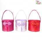 CNY - Single Button Round Hand Held Floral Box ( With Options )
