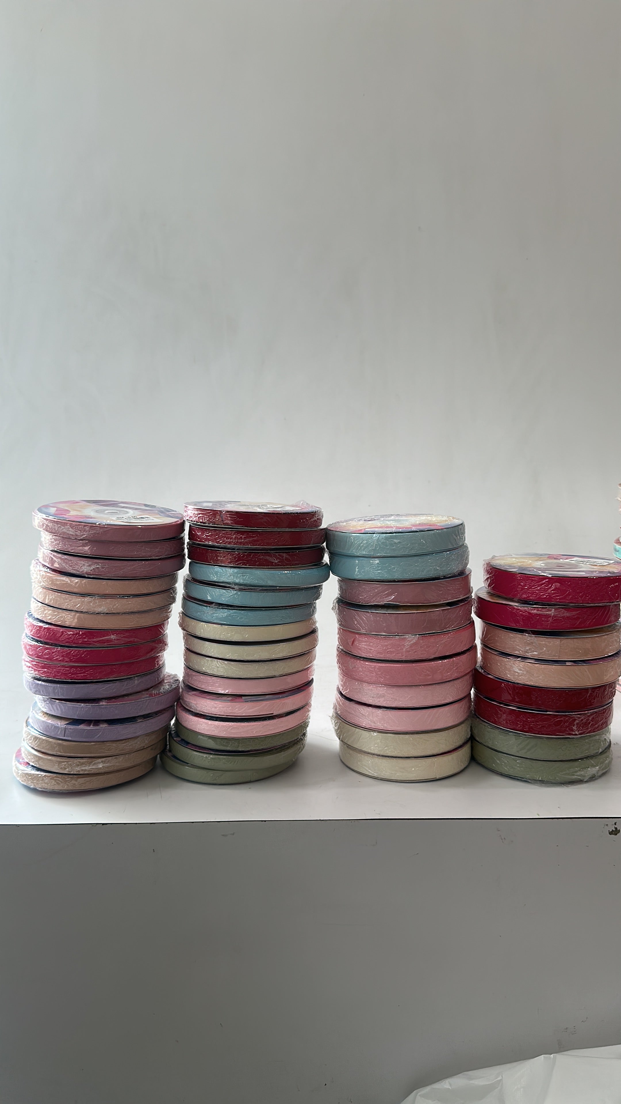 FRB133 Soft Pastel Colour Premium Satin Ribbon "Just For You" (10mm X 50Yards)