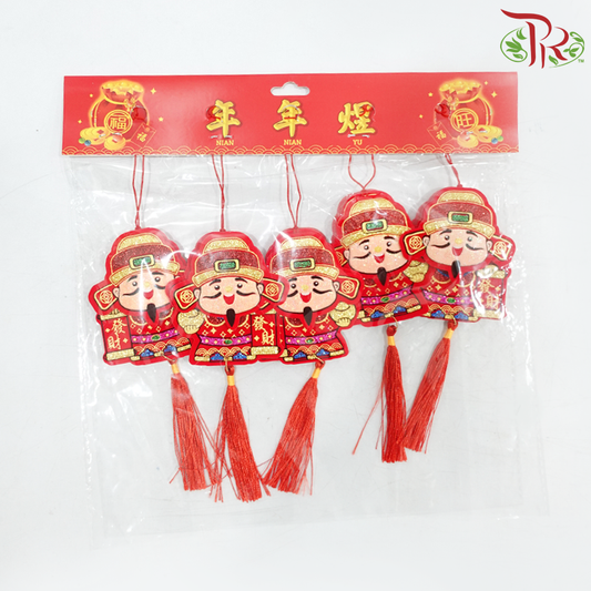 CNY 3D Chun Jie Hanging Ornaments - 3D God of Wealth《3D财神爷款》(5 Pcs Per Pack) (Random Choose Design)