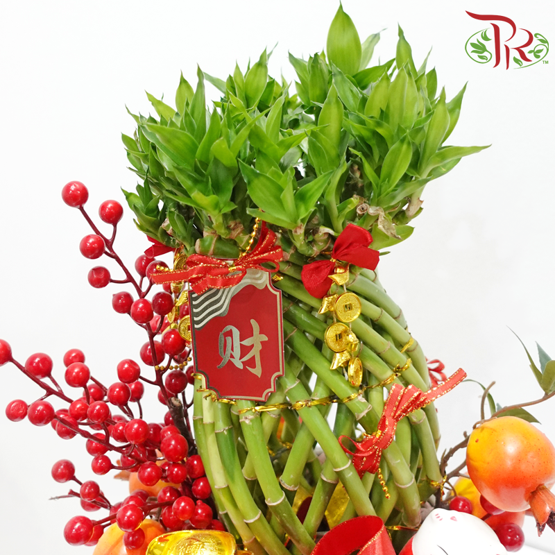 CNY Guci Bamboo Arrangement《猪笼入水》(Random Choose Design & CNY Ornaments)