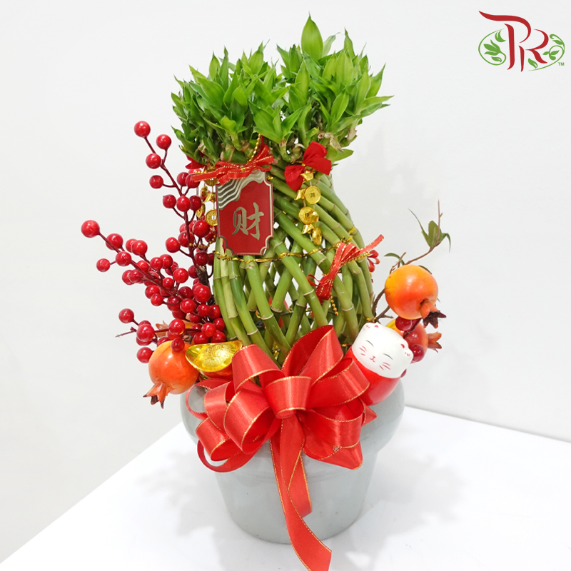 CNY Guci Bamboo Arrangement《猪笼入水》(Random Choose Design & CNY Ornaments)