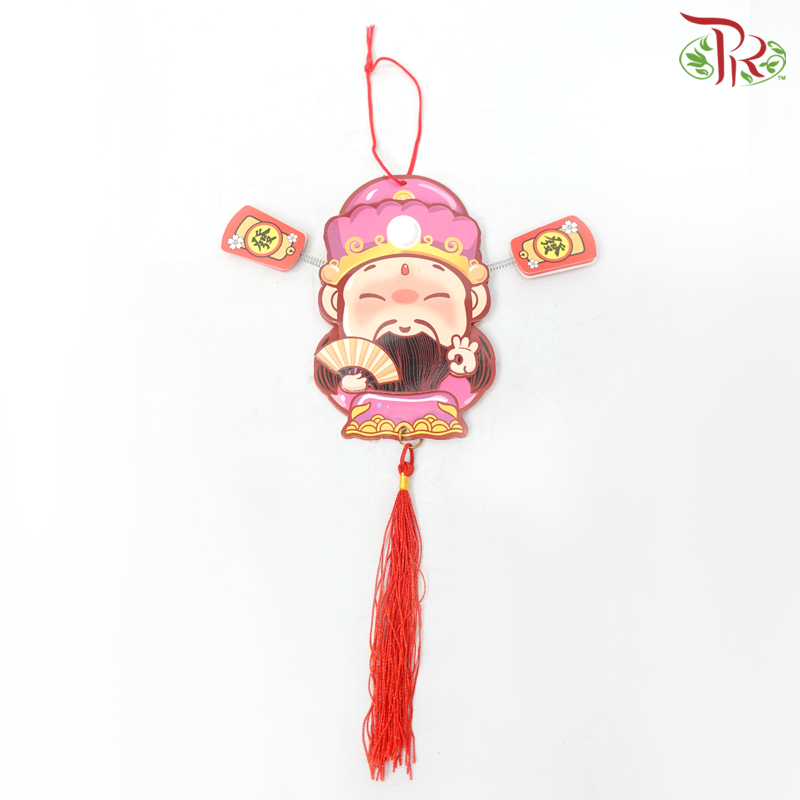 CNY Hanging Ornaments - God of Wealth (6 Pieces Per Pack) (Random Color & Design)