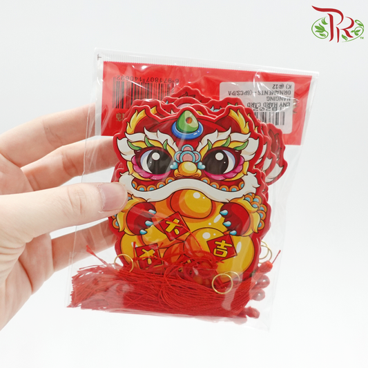 CNY Hard Card Hanging Ornaments - Dancing Lion《舞狮款》(6 Pcs Per Pack) (Random Choose Design)