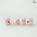 Cheerful Piglet Ornaments (4 Units)