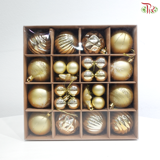 Christmas Ball Ornament - Gold (42 Units)