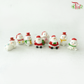 Christmas Ornaments (Asst) - 6 Snowman + 2 Santa (A)