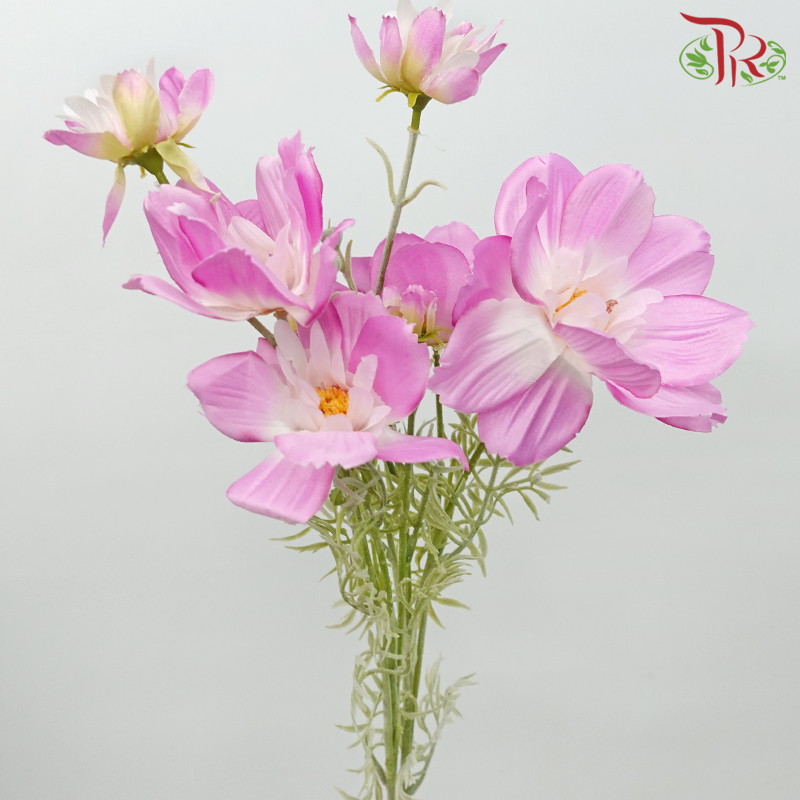 76cm - Artificial Cosmos Spray - Cherry Pink (2 Stems) - Pudu Ria Florist