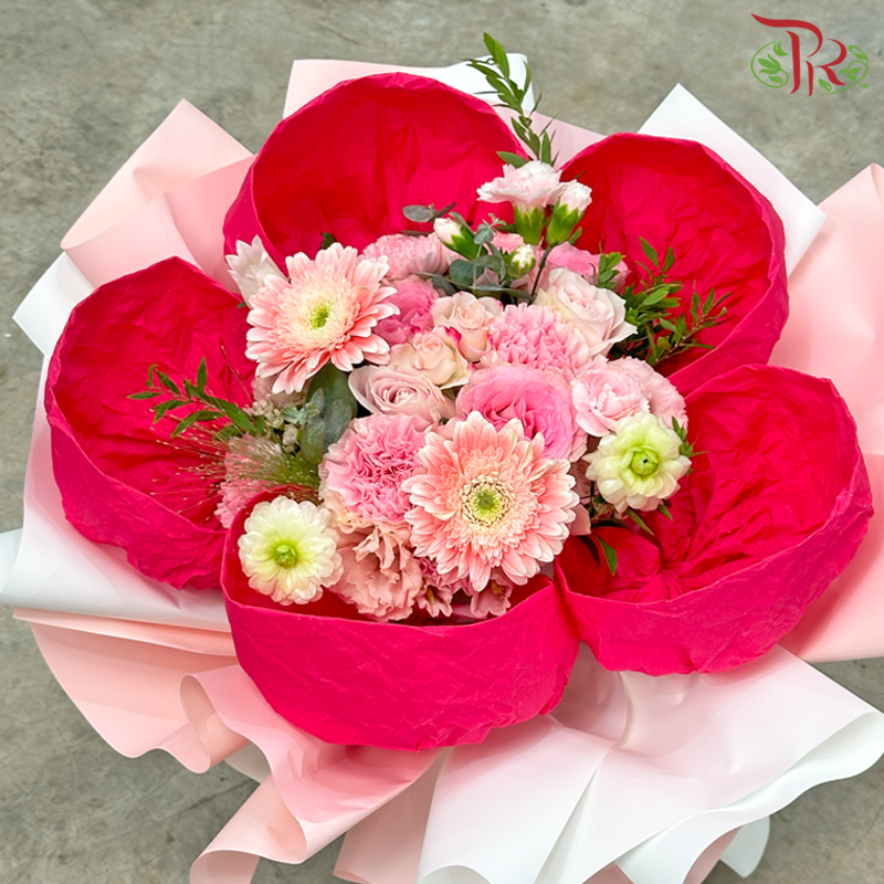 Assorted Flower Petal Design Mixed Floral Bouquet - Pudu Ria Florist