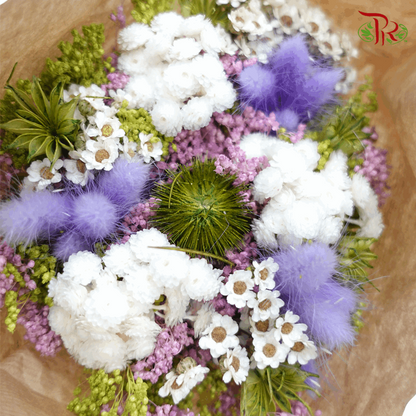 Dried Bouquet Mix - ( Purple/ Green/ White )