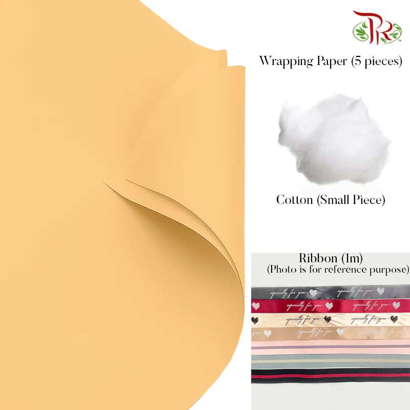 包花懒人包 DIY Self Wrapping Kit (Suitable for small and medium size bouquet)-Goose Yellow-Pudu Ria Florist-prflorist.com.my