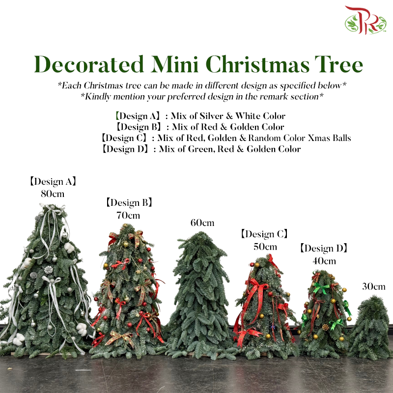 【XMAS 2025】Decorated Mini Christmas Tree (With Size & Design Options)(Pre-Order 2 Days in Advance)