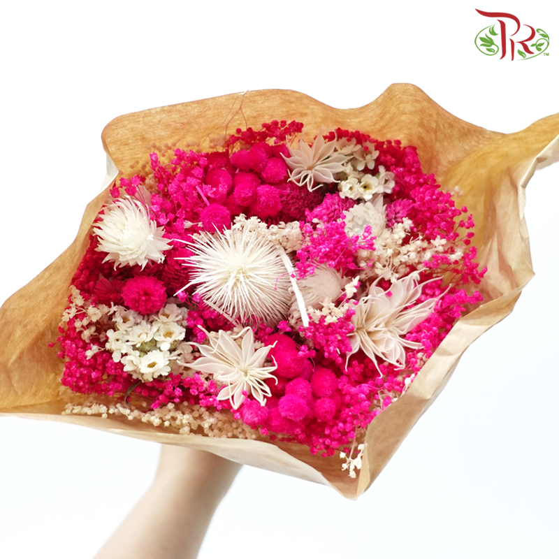 Dried Mix Bouquet - Hot Pink