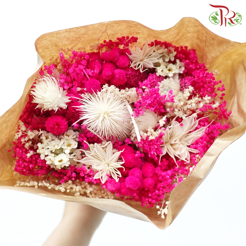 Dried Mix Bouquet - Hot Pink
