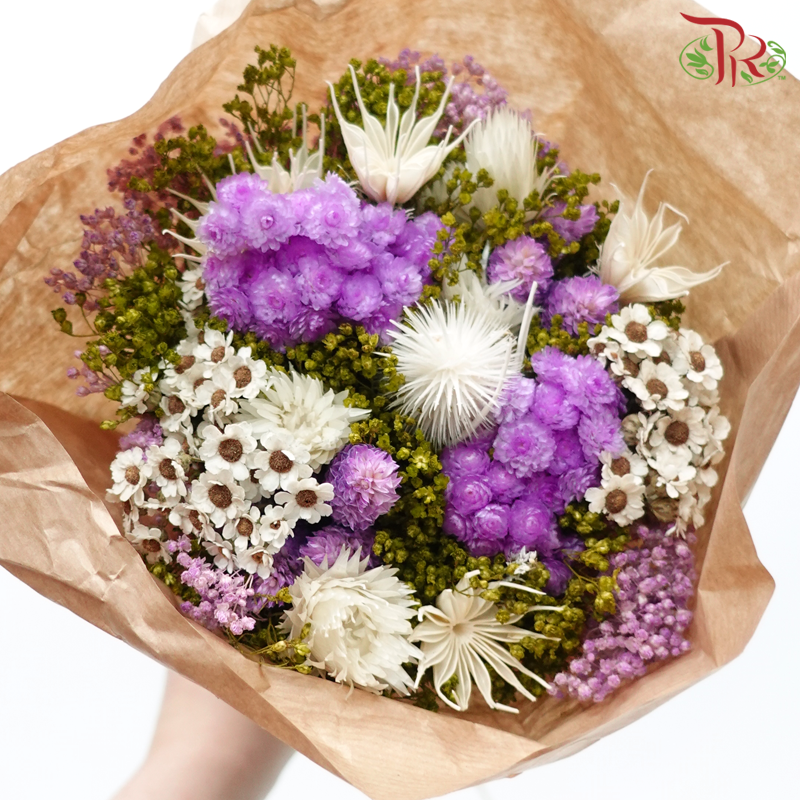 Dried Bouquet Mix - Fantasy Light Purple With Green