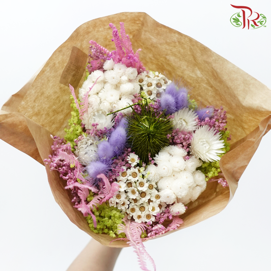 Dried Bouquet Mix - Fantasy Violet With Pink & Green #03