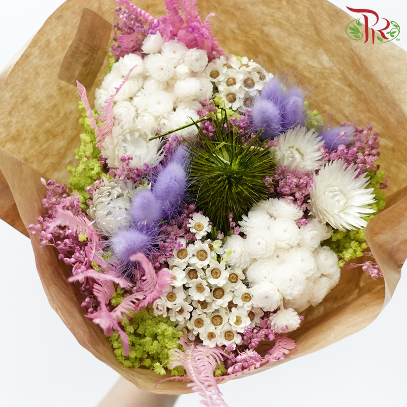 Dried Bouquet Mix - Fantasy Violet With Pink & Green #03