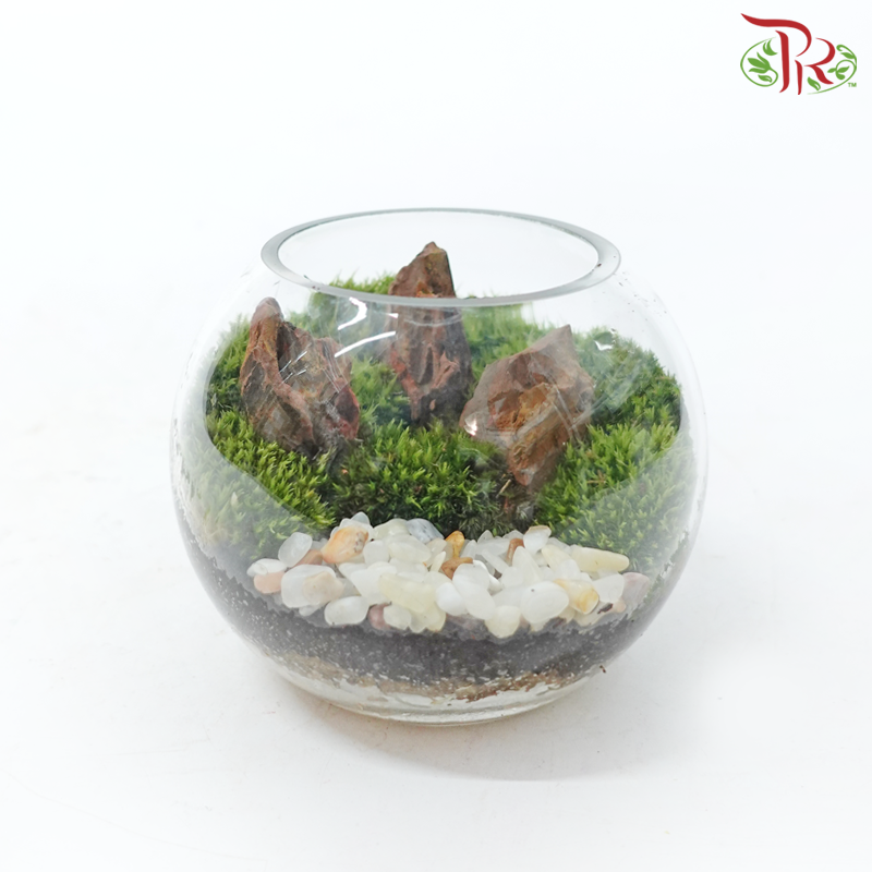 【Father's Day】Terrarium Moss Arrangement《苔藓玻璃球》-Pudu Ria Florist-prflorist.com.my