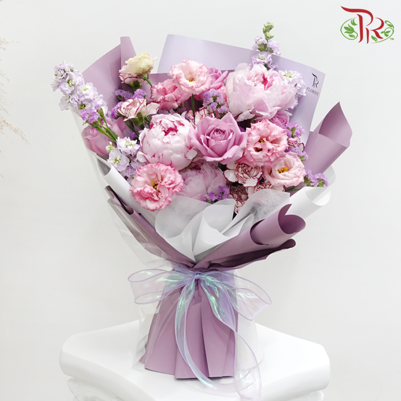 【Mother's Day】Royal Lavender Love Bouquet by bouquet scaffold-Pudu Ria Florist-prflorist.com.my