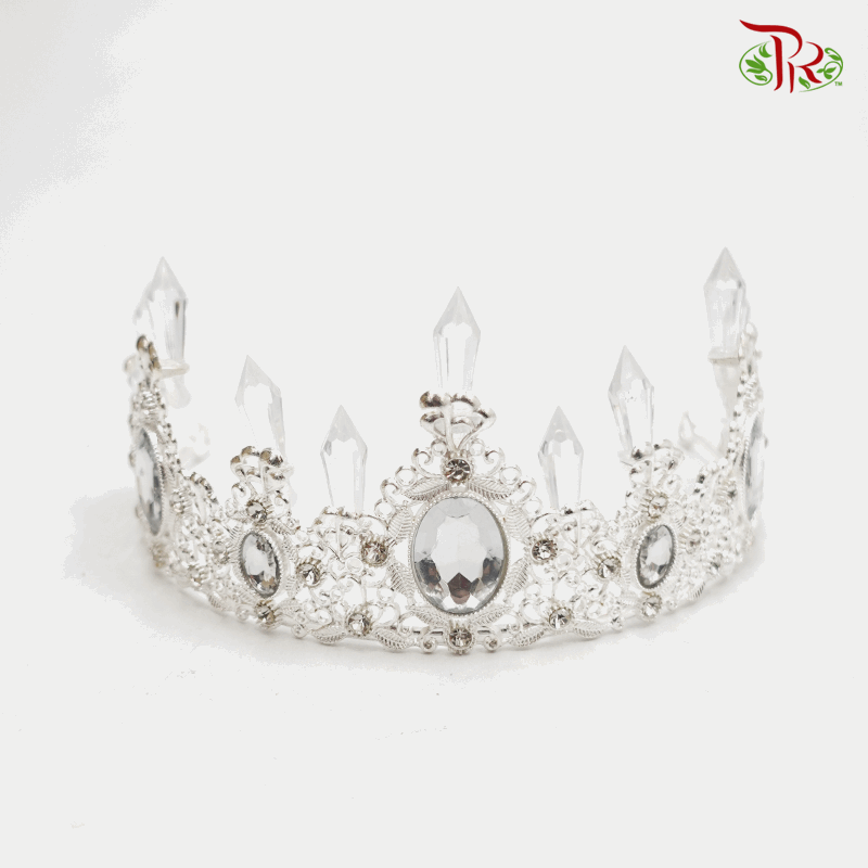 Crystal Tiara Crown - White FBA030#2