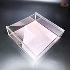 FBA156#1 - Clear Acrylic Sliding Box + Rose Gold Acrylic Sheet