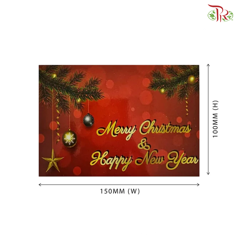 Christmas Deco Card - Merry Christmas & Happy New Year (FBD178) (20PCS Per Pack)