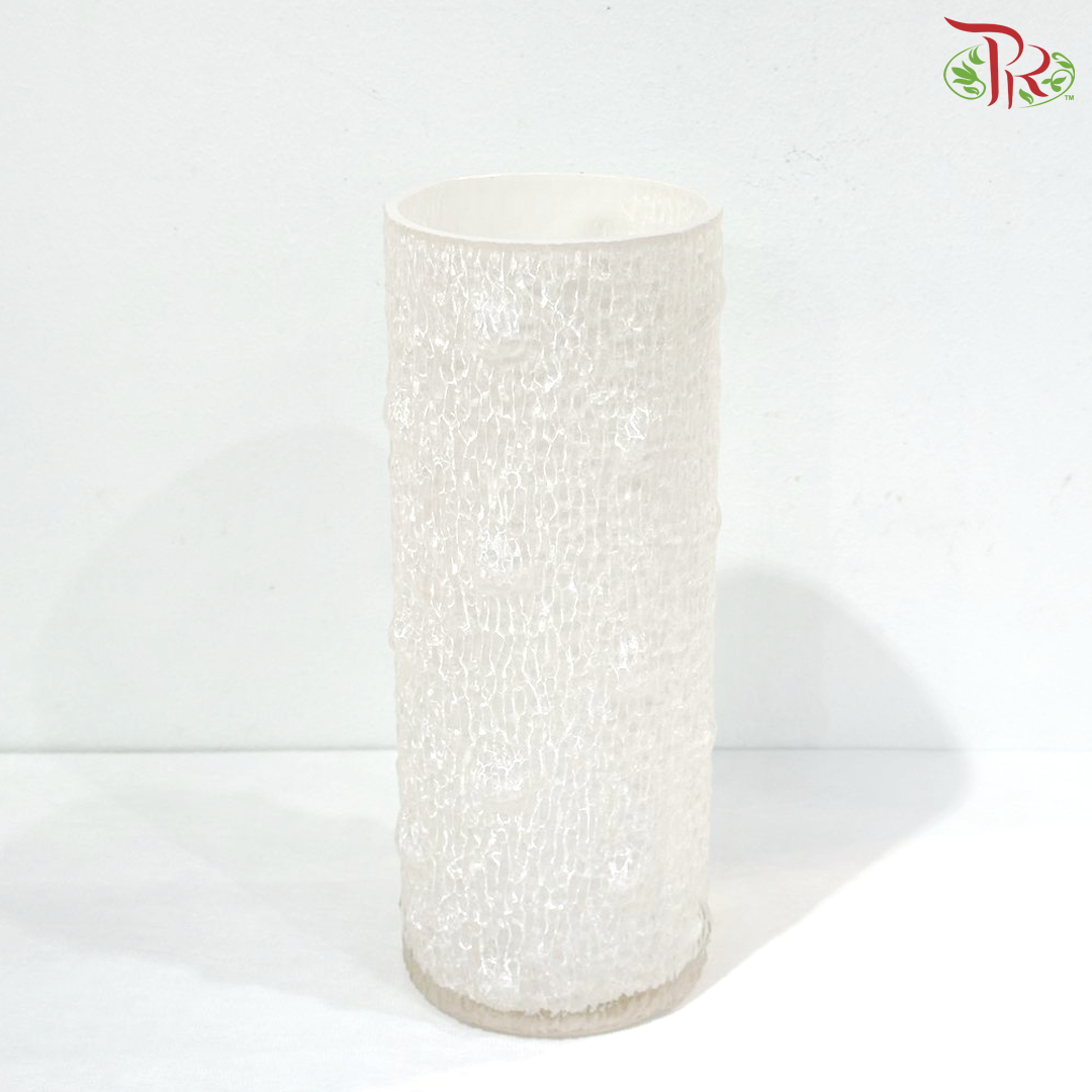 FH1025COL/24 - Crystal Color Vase - White (YSFH1025COL)