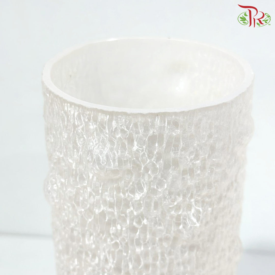 FH1025COL/24 - Crystal Color Vase - White (YSFH1025COL)