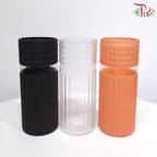 FH1025COL/24 - Crystal Color Vase - Grid Design (With Color Option)