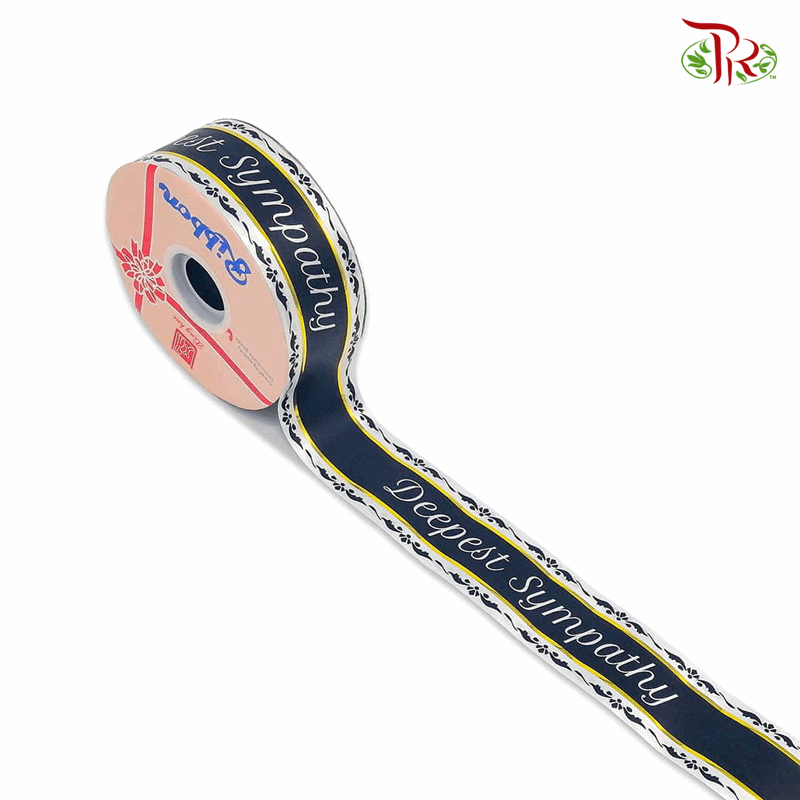 Deepest Sympathy Ribbon - Black FRB091#1