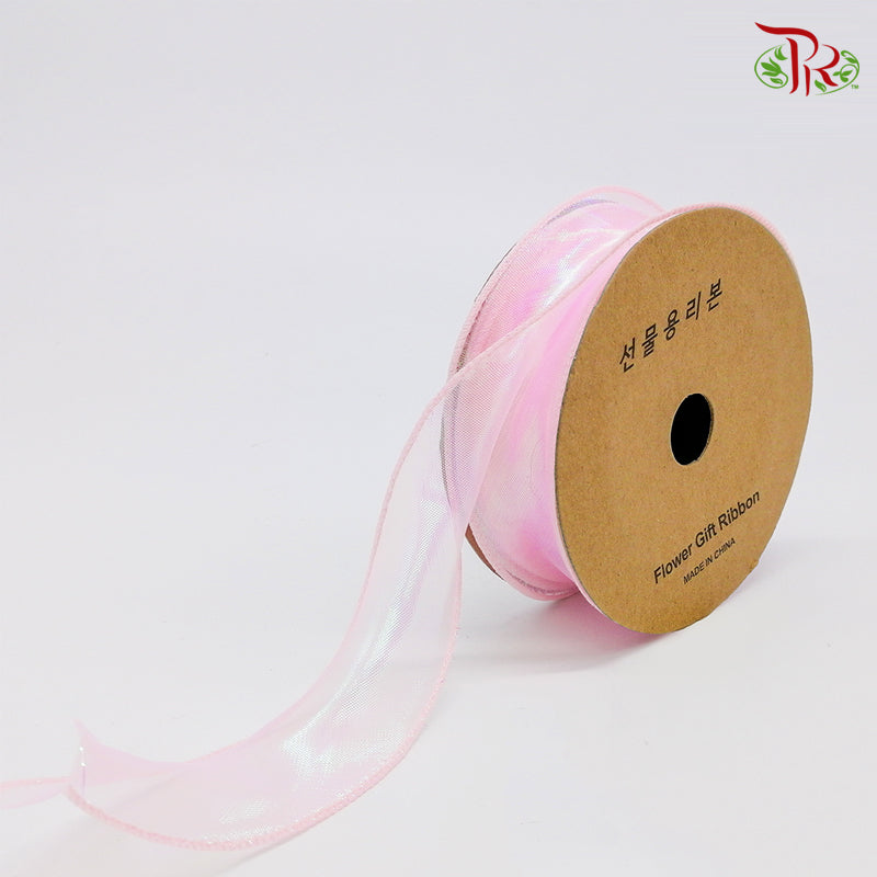 FRB095 Symphony Rainbow Fishtail (40mm x 10y)- Soft Pink #3 - Pudu Ria Florist